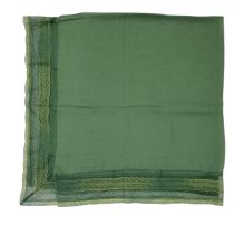 روسری نخی رنگ سبز دور گیپور قواره 140 مناسب بهار و تابستان