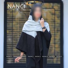 روسری نخی ساده قواره بزرگ برند نانسی کد 3-104مناسب زمستان